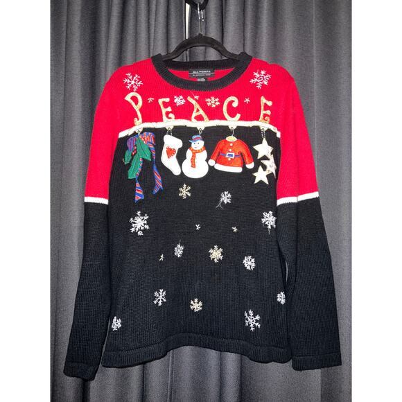 Ugly Christmas Sweater Xmas Size Large - Picture 1 of 3